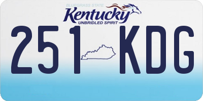 KY license plate 251KDG