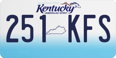 KY license plate 251KFS