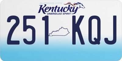 KY license plate 251KQJ