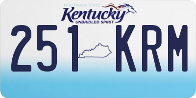 KY license plate 251KRM