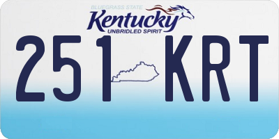 KY license plate 251KRT