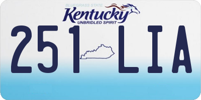 KY license plate 251LIA