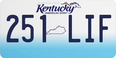 KY license plate 251LIF