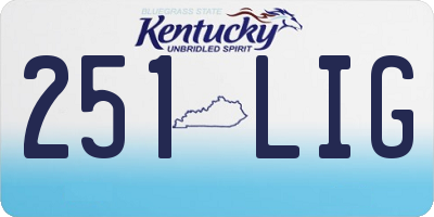 KY license plate 251LIG