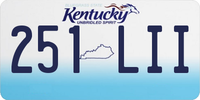KY license plate 251LII
