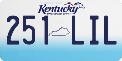 KY license plate 251LIL