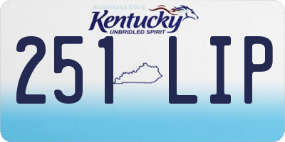 KY license plate 251LIP