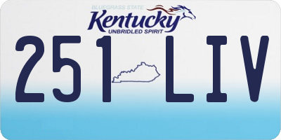 KY license plate 251LIV