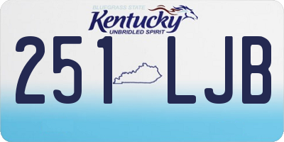 KY license plate 251LJB