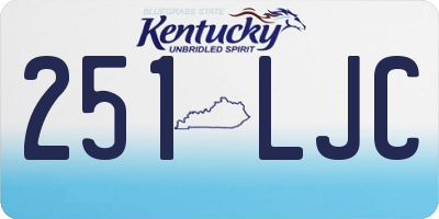 KY license plate 251LJC