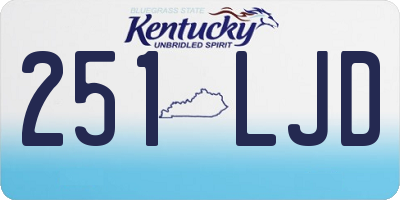 KY license plate 251LJD