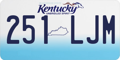KY license plate 251LJM