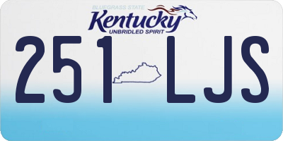 KY license plate 251LJS