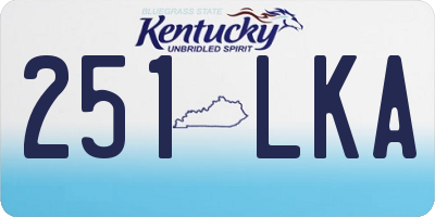 KY license plate 251LKA