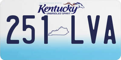 KY license plate 251LVA