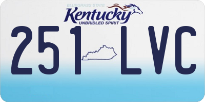 KY license plate 251LVC