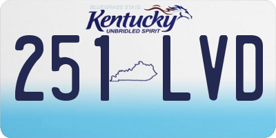 KY license plate 251LVD