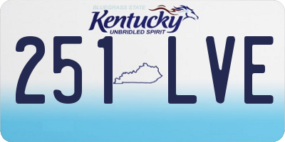 KY license plate 251LVE