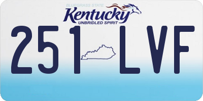 KY license plate 251LVF