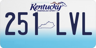 KY license plate 251LVL