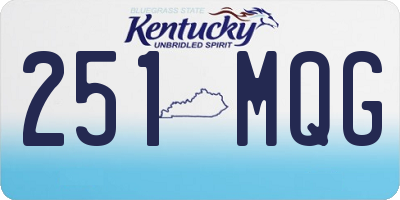 KY license plate 251MQG