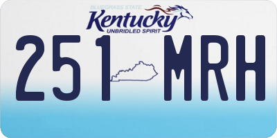 KY license plate 251MRH