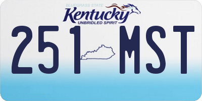 KY license plate 251MST