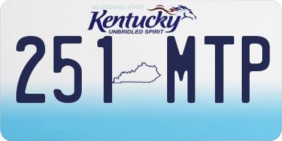 KY license plate 251MTP