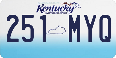 KY license plate 251MYQ