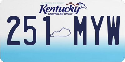 KY license plate 251MYW