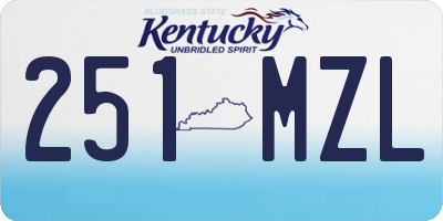 KY license plate 251MZL