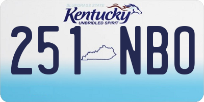 KY license plate 251NBO