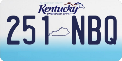 KY license plate 251NBQ