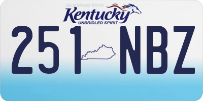 KY license plate 251NBZ