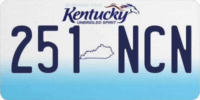 KY license plate 251NCN