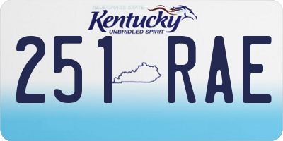KY license plate 251RAE