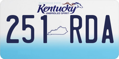 KY license plate 251RDA