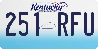 KY license plate 251RFU