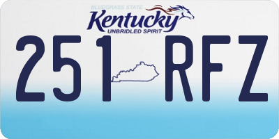 KY license plate 251RFZ
