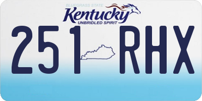 KY license plate 251RHX