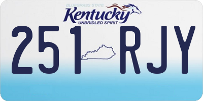 KY license plate 251RJY