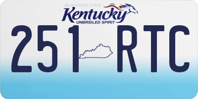KY license plate 251RTC