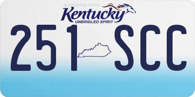 KY license plate 251SCC