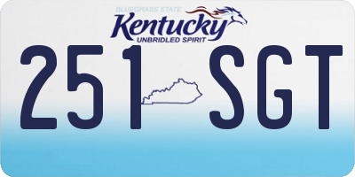 KY license plate 251SGT