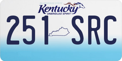 KY license plate 251SRC