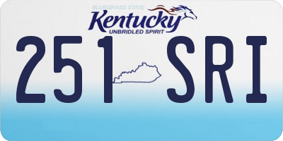 KY license plate 251SRI