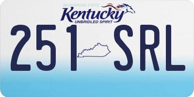 KY license plate 251SRL