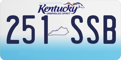 KY license plate 251SSB