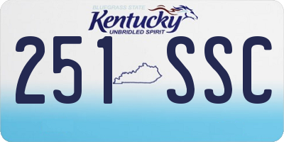 KY license plate 251SSC