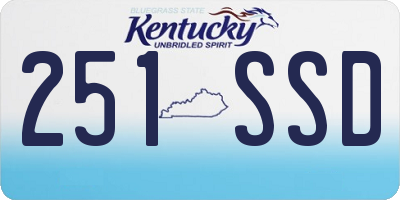 KY license plate 251SSD